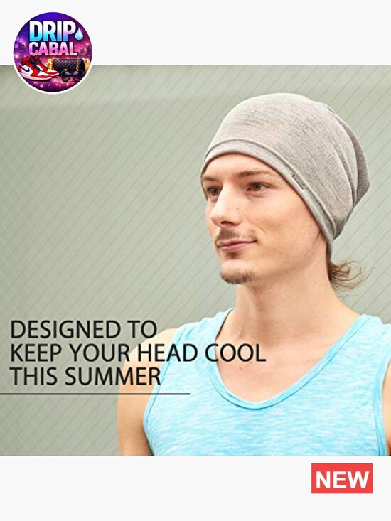 Lightweight Mesh Beanie - Slouchy Baggy Summer Hat for Men Women